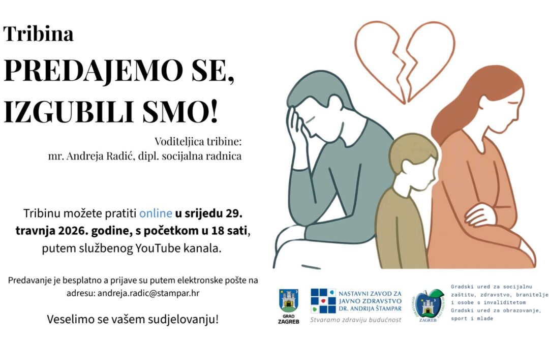 Obavijest o novoj Tribini za roditelje “Predajemo se, izgubili smo!”